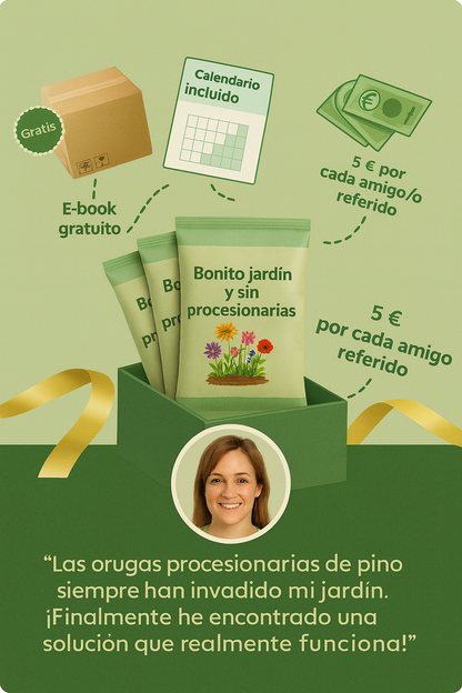 Mezcla 100 % ecológica para el jardín contra las orugas procesionarias