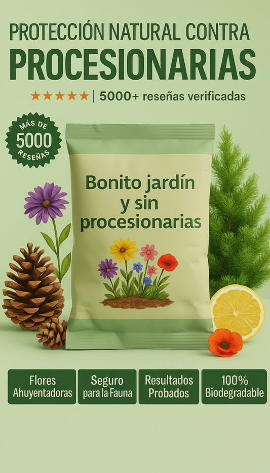 Mezcla 100 % ecológica para el jardín contra las orugas procesionarias